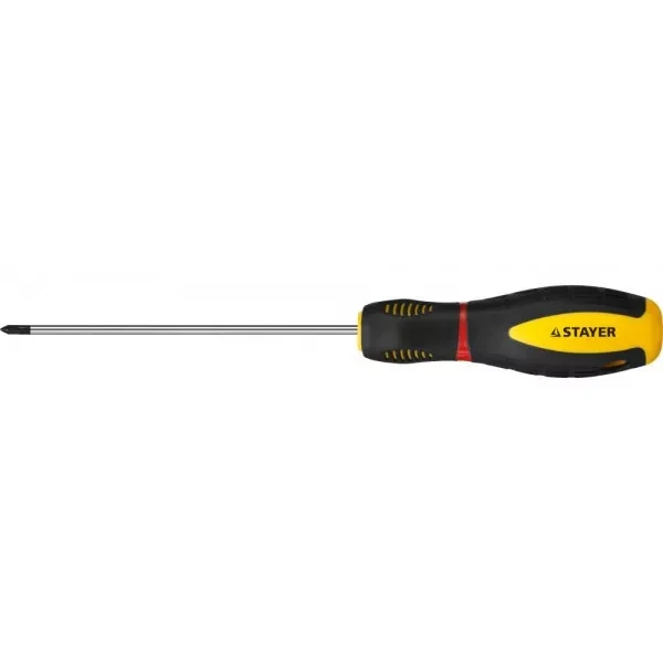 Отвертка STAYER "PROFI" "PROTech", двухкомп рукоятка, намагниченная, Cr-Mo, PH0x100мм 25132-0-10_z02 купить в Кургане