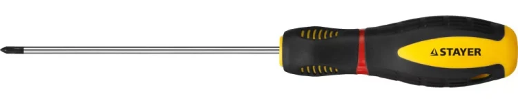 Отвертка STAYER "PROFI" "PROTech", двухкомп рукоятка, намагниченная, Cr-Mo, PH0x100мм 25132-0-10_z02 купить в Кургане