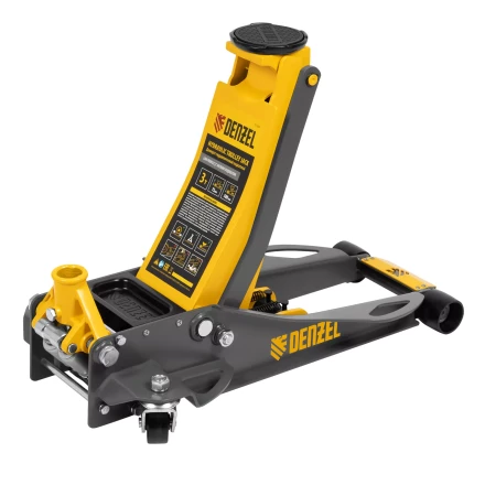 Домкрат гидравлический подкатной Denzel 51250, 3 т, 75-500 мм, быстрый подъем, низкий подхват, проф. купить в Кургане