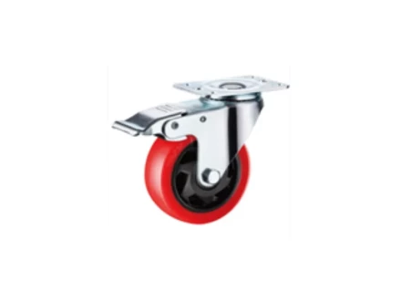 Колесо поворотное усиленное полиуретан SCBM 42 100 мм с тормозом 1027249 купить в Кургане