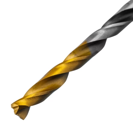 Сверло спиральное по металлу Denzel 4,2 x 75мм, Р6М5, Golden Tip, многогранная заточка, 718273 купить в Кургане