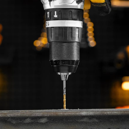 Набор сверл по металлу Denzel, 1-10 мм, Р6М5К8-TiN, Golden Tip, 10 шт 723005 купить в Кургане