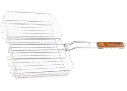 Решетка гриль 250х310х65 мм объемная хромированная PALISAD Camping 69554