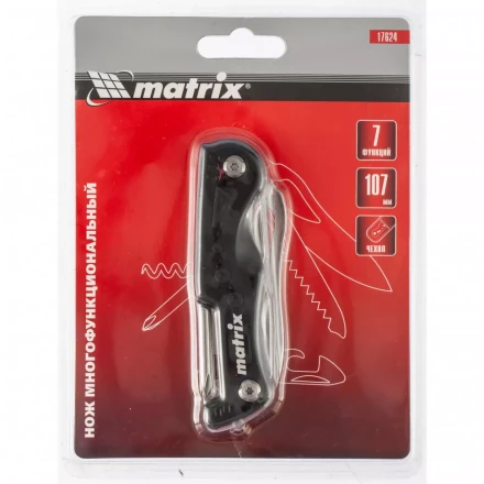 Нож многофункциональный 7 функций в чехле 107 мм Matrix 17624 купить в Кургане