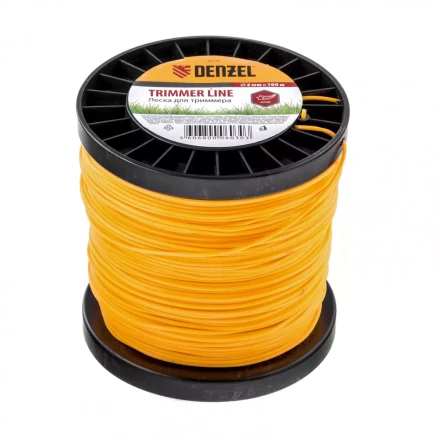 Леска для триммера  звезда 2,0 мм 190 м на Din катушке Россия Denzel 96130 купить в Кургане