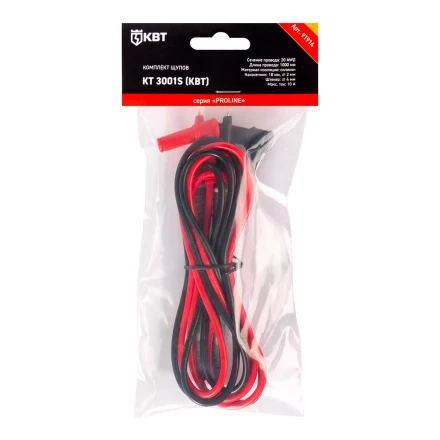 Комплект измерительных щупов КВТ КТ 3001М4 1000 мм, 20 AWG, 2 мм с резьбой М4 (91915) купить в Кургане