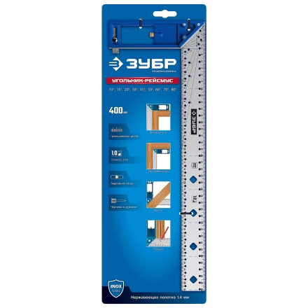 ЗУБР 400 мм, рейсмус-угольник разметочный, ПРОФЕССИОНАЛ (34400-40) купить в Кургане