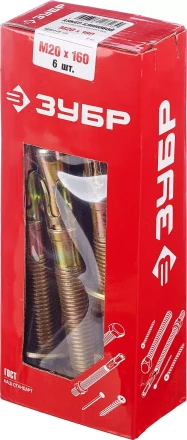 ЗУБР М20 х 160 мм, 6 шт, клиновой анкер (302032-20-160) купить в Кургане