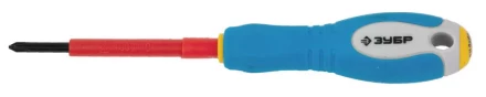 ЗУБР &quot;ПРОФИ ЭЛЕКТРИК&quot;. Отвертка Cr-V, трехкомпонент рукоятка, высоковольтная до ~1000В, PH №0, 60 мм 25262-0-060 купить в Кургане
