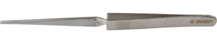 Пинцет ЗУБР д/электроники и точной механики, нерж. сталь, антимагнит, самозажим, прямой, закругл губки, 160мм 22211-5-160 купить в Кургане