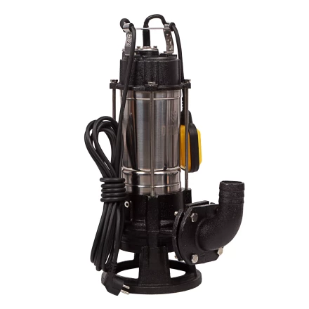 Фекальный насос Denzel FP1800-KS, 1800 Вт, напор 17 м, 26000 л/ч, нож-измельчитель купить в Кургане