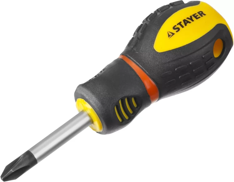 Отвертка STAYER "PROFESSIONAL" "PROTech", двухкомп рукоятка, намагниченная, Cr-Mo, PH2x38мм 25132-2-38_z02 купить в Кургане