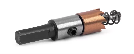 HSS-TiN коронка MESSER  16мм с центр. сверлом и толкающей пружиной для  лист. материала  до 2 мм ц/х купить в Кургане