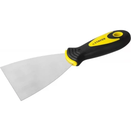 Шпатель STAYER &quot;MASTER&quot; нержавеющее профилированное полотно, 2к ручка, 100мм 10041-10 купить в Кургане