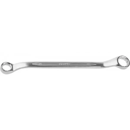 Ключ ЗУБР &quot;ПРОФИ&quot; гаечный накидной изогнутый, Cr-V сталь, хромированный, 14х17мм 27132-14-17 купить в Кургане