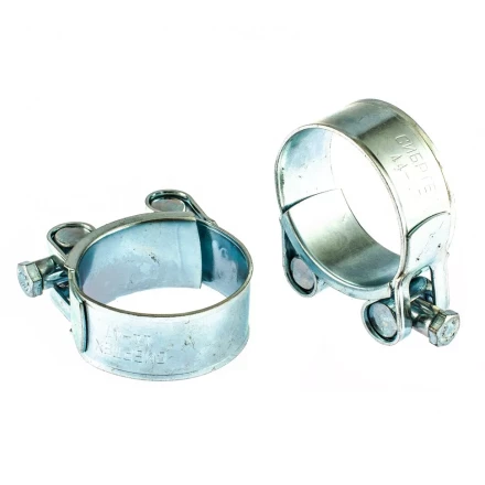 Хомуты металлические силовые 44-47 мм ширина 22 мм шарнирный W1 2 шт Сибртех 47537 купить в Кургане