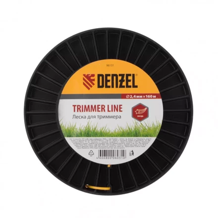 Леска для триммера звезда  2,4 мм 160 м на Din катушке Россия Denzel 96131 купить в Кургане