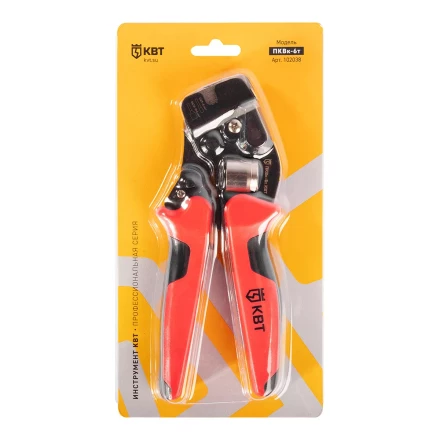 Пресс-клещи КВТ ПКВк-6т для опрессовки втулочных наконечников до 6 мм (102038) купить в Кургане