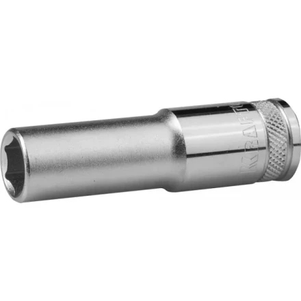 Торцовая головка KRAFTOOL "INDUSTRIE QUALITAT", удлиненная, Cr-V, FLANK, хромосатинированная, 1/2", 14 мм 27807-14_z01 купить в Кургане