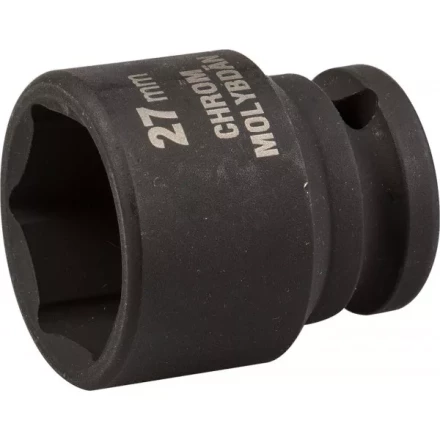 Торцовая головка KRAFTOOL &quot;INDUSTRIE QUALITAT&quot; ударная (1/2&quot;), FLANK, Cr-Mo, фосфатированная, 27 мм 27940-27_z01 купить в Кургане