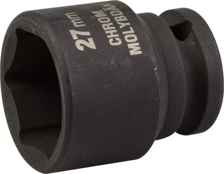 Торцовая головка KRAFTOOL &quot;INDUSTRIE QUALITAT&quot; ударная (1/2&quot;), FLANK, Cr-Mo, фосфатированная, 27 мм 27940-27_z01 купить в Кургане