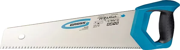 Ножовка по дереву "PIRANHA" 500 мм 11-12 TPI зуб - 3D каленый зуб 2-х комп. рук-ка GROSS 24104 купить в Кургане
