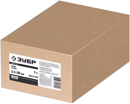 ЗУБР 90 x 3.4 мм, 5 кг, ершеные гвозди (305130-090) купить в Кургане