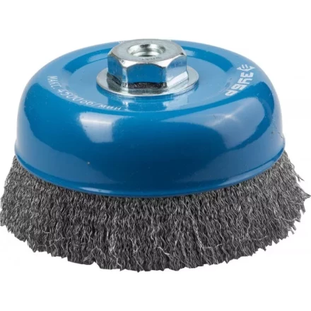 ЗУБР &quot;ПРОФЕССИОНАЛ&quot;. Щетка чашечная для УШМ, витая стальная проволока 0,3мм, 150ммхМ14 35261-150_z02 купить в Кургане