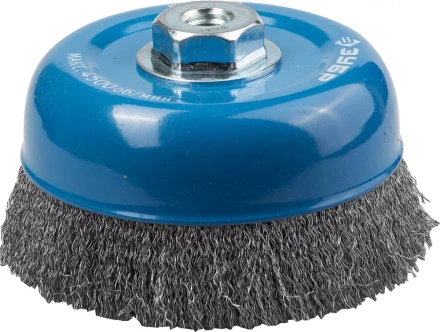 ЗУБР &quot;ПРОФЕССИОНАЛ&quot;. Щетка чашечная для УШМ, витая стальная проволока 0,3мм, 150ммхМ14 35261-150_z02 купить в Кургане