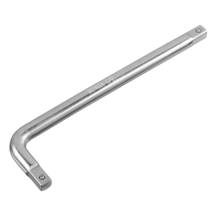 Вороток Г-образный, 200*50 мм, квадрат 3/8", CrV, матовый хром Denzel 14062 купить в Кургане