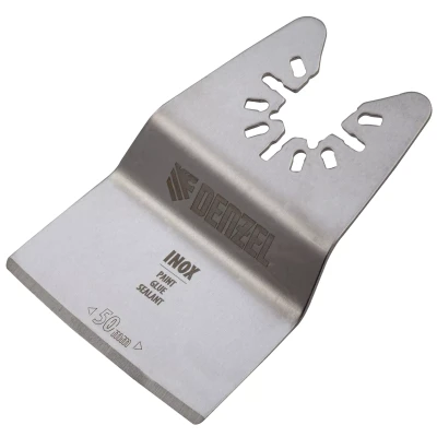 Насадка для МФИ шабер полукруг, Inox, для снятия краски и др., ширина 50 мм, длина общая 74 мм, ступенчатый Denzel 782317