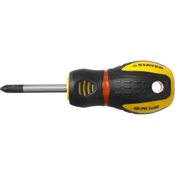 Отвертка STAYER "PROFESSIONAL" "PROTech", двухкомп рукоятка, намагниченная, Cr-Mo, PH1x38мм 25132-1-38_z02 купить в Кургане