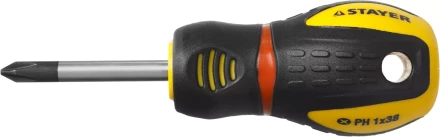 Отвертка STAYER &quot;PROFESSIONAL&quot; &quot;PROTech&quot;, двухкомп рукоятка, намагниченная, Cr-Mo, PH1x38мм 25132-1-38_z02 купить в Кургане