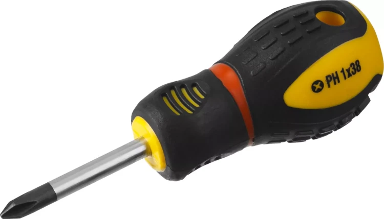 Отвертка STAYER "PROFESSIONAL" "PROTech", двухкомп рукоятка, намагниченная, Cr-Mo, PH1x38мм 25132-1-38_z02 купить в Кургане