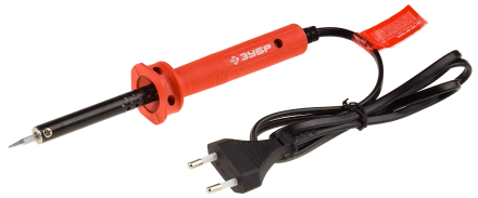 Электропаяльник ЗУБР &quot;МАСТЕР&quot; с пластмассовой рукояткой и долговечным жалом, форма клин, 80Вт 55400-80_z01 купить в Кургане