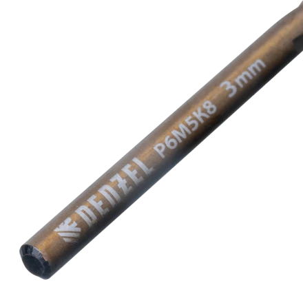 Набор сверл по металлу Denzel 723008, 1-10 мм, Р6М5К8-TiN, Golden Tip, 19 шт купить в Кургане