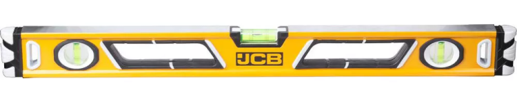 Уровень JCB коробчатый, магнитный, 2 фрезерованные базовые поверхности, 3 ампулы, крашенный, с ручками, 0,5мм/м, 60см JBL003 купить в Кургане