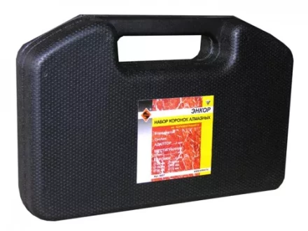 Набор коронок алмазных по керамограниту мокрый рез 9 предметов Энкор 9457 купить в Кургане