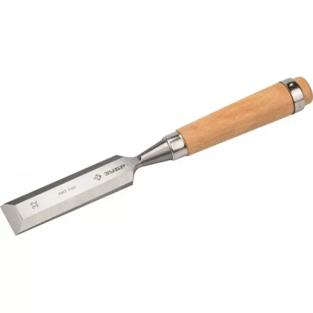 Стамеска-долото ЗУБР &quot;ЭКСПЕРТ&quot; с деревянной ручкой, хромованадиевая, 32мм 18096-32 купить в Кургане