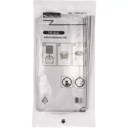 Мешок полиэтиленовый 45л. для DVC860L/DVC864L 10шт. , Makita 195432-5 купить в Кургане