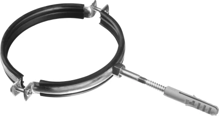 ЗУБР "МАСТЕР". Хомут трубный с гайкой, оцинкованный, в комплекте с сантехнической шпилькой и дюбелем, 5", 1шт 37866-138-144 купить в Кургане