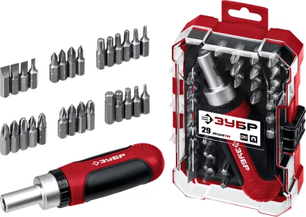 ЗУБР Мастер 29, 29 шт, набор: отвертка с насадками (25040) купить в Кургане