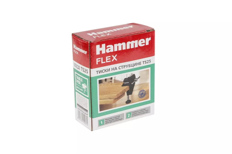 Тиски слесарные HAMMER TS40 на струбцине купить в Кургане