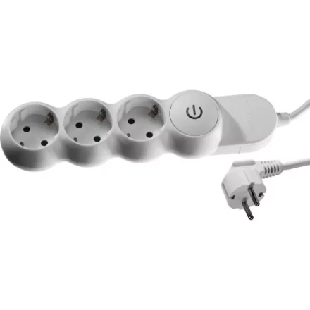 Удлинитель ЗУБР &quot;МАСТЕР&quot; электрический, ПВС сечение 1кв мм, выкл, заземл, защитная шторка, 3 гнезда, макс мощн 3500Вт, 5м 55039-5 купить в Кургане