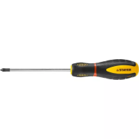 Отвертка STAYER "PROFI" "PROTech", двухкомп рукоятка, намагниченная, Cr-Mo, PH1x100мм 25132-1-10_z02