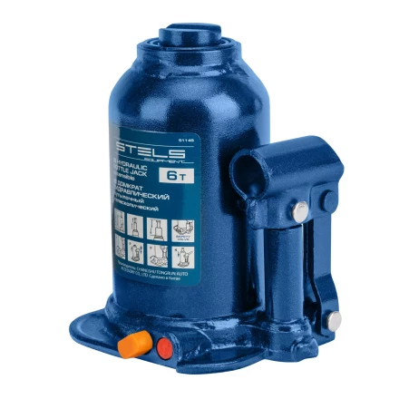 Домкрат гидравлический бутылочный телескопический Stels 51149, 6 т, подъем 180-410 мм 51149 купить в Кургане