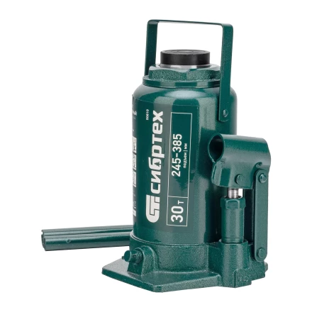 Домкрат гидравлический бутылочный Сибртех 50810, 30 т, 245-385 мм купить в Кургане