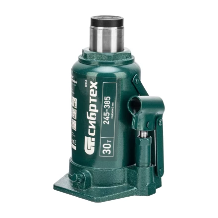 Домкрат гидравлический бутылочный Сибртех 50810, 30 т, 245-385 мм купить в Кургане