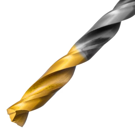 Сверло спиральное по металлу Denzel 5,5 x 93мм, Р6М5, Golden Tip, многогранная заточка, 718277 купить в Кургане