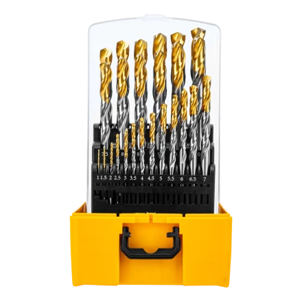 Набор сверл по металлу Denzel 723009, 1-13 мм, Р6М5-TiN, Golden Tip, 25 шт купить в Кургане